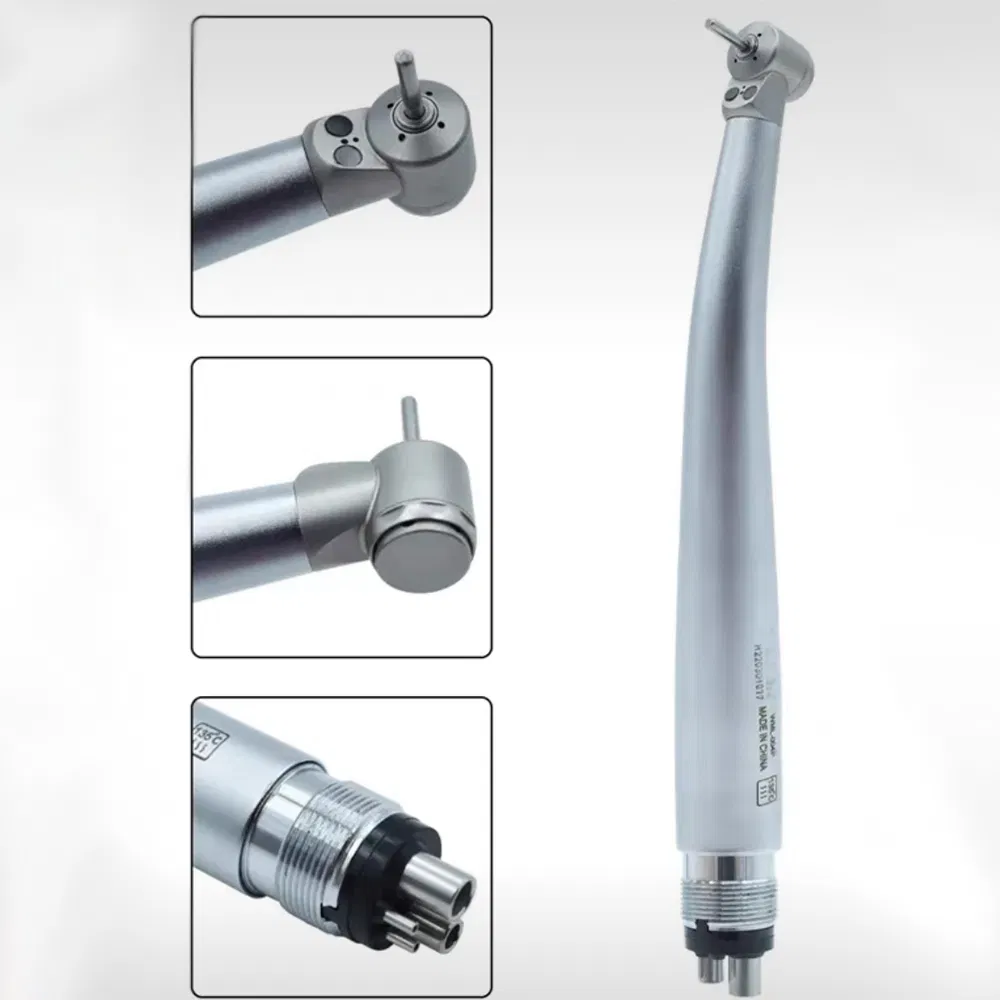 Dental Equipment Children Mini Head High Speed Handpiece Turbine 2 Holes 4 Holes Single Water Spray LED Push Button Ceramic Bearings